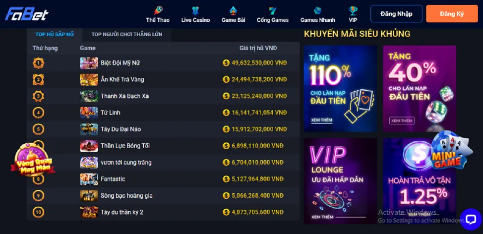 Thưởng vòng quay miễn phí slot game 29tg88